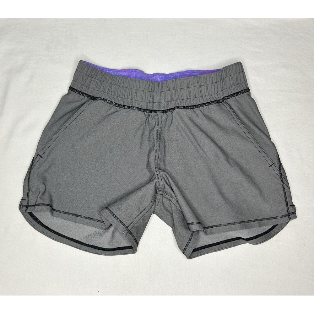 Ivivva Shorts Girls 12 Gray Athletic Running Gym Training Elastic Waist Lined